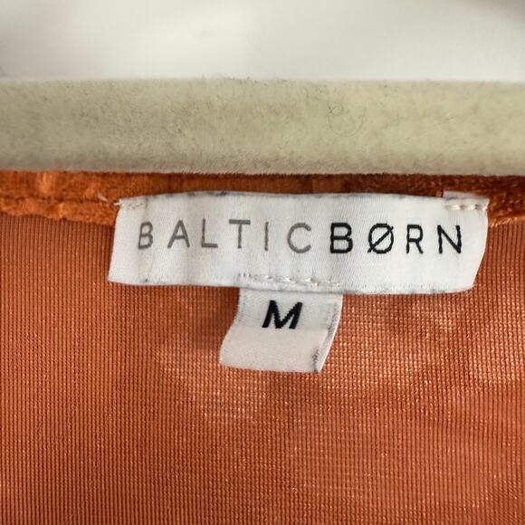 Baltic Born Danielle Embossed Velvet Maxi Dress Women's Size M Rust Lined Wrap - Picture 8 of 10